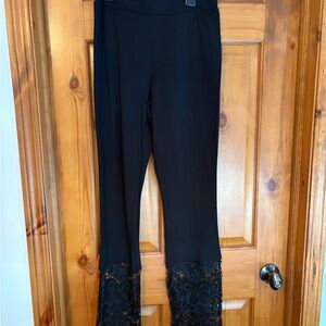 VENUS Black Pants with Lace Detail
